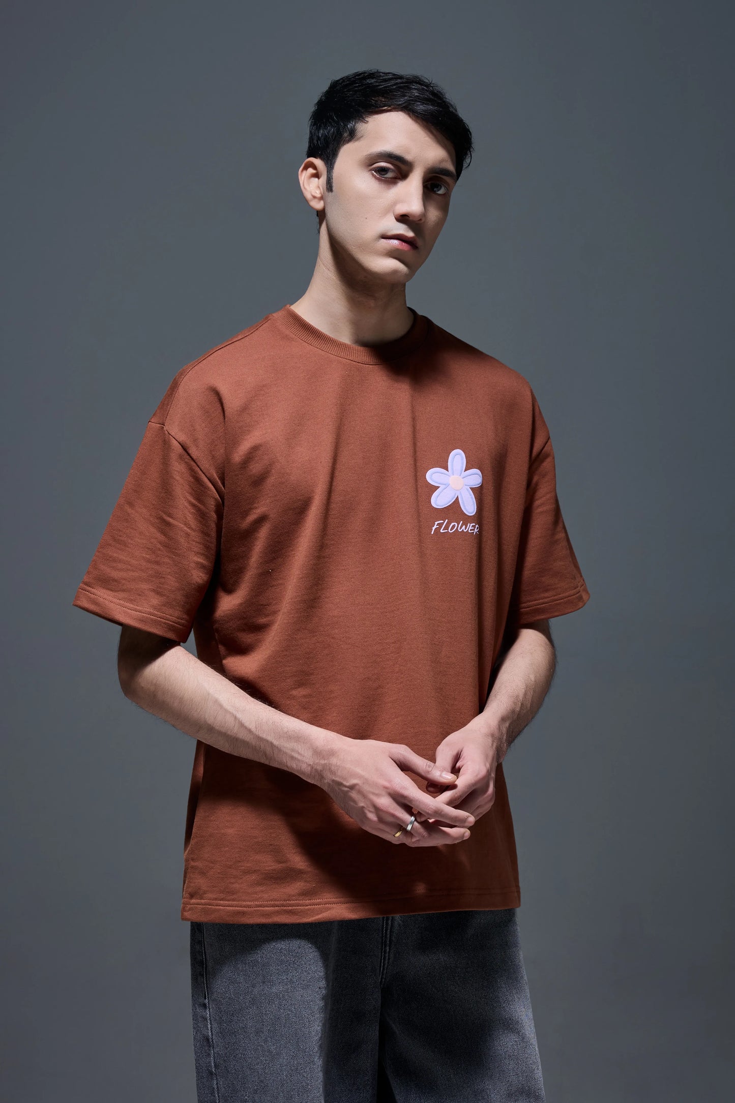 BROWN QUIET FLORA TEE (unisex)