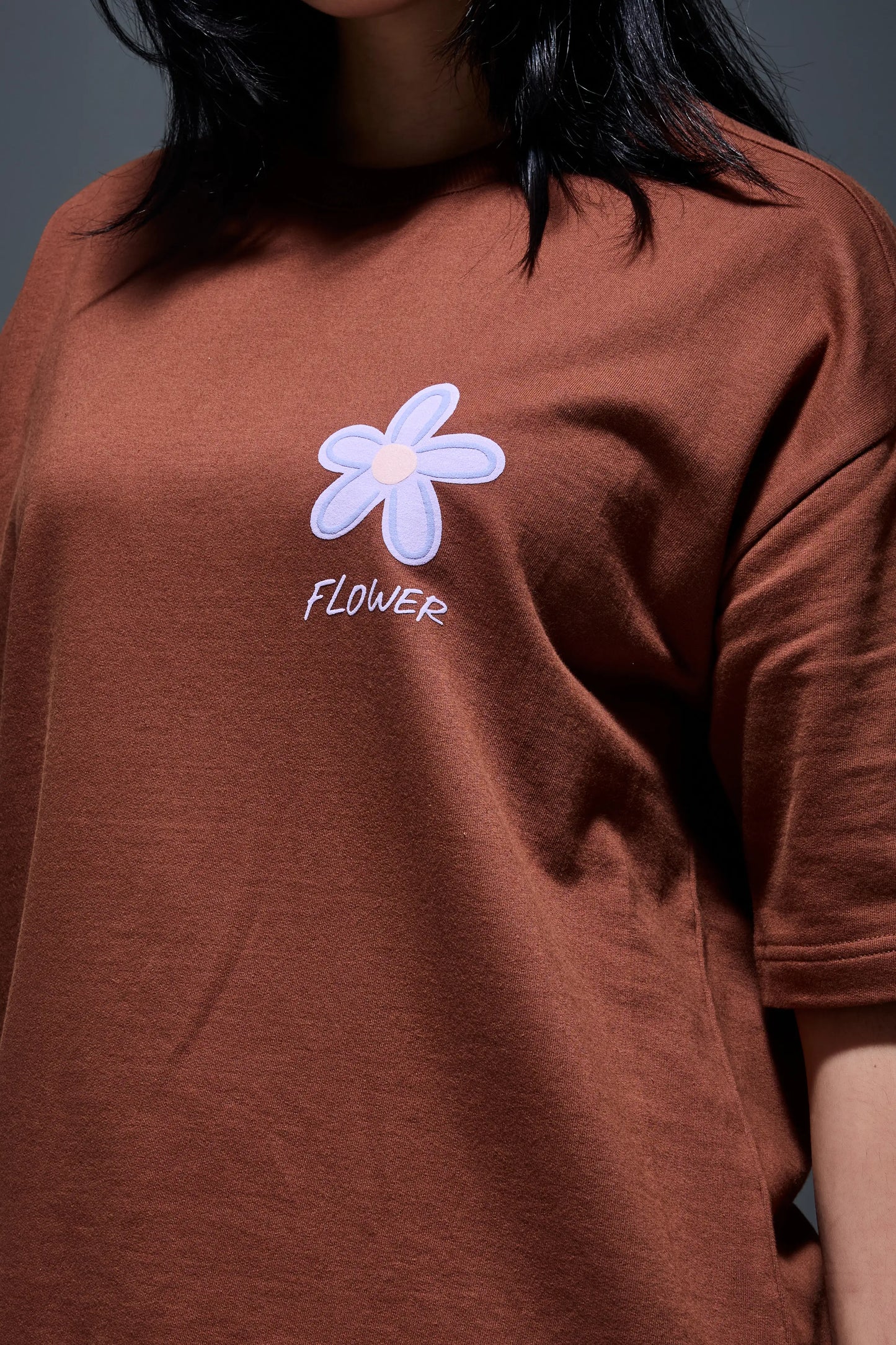 BROWN QUIET FLORA TEE (unisex)