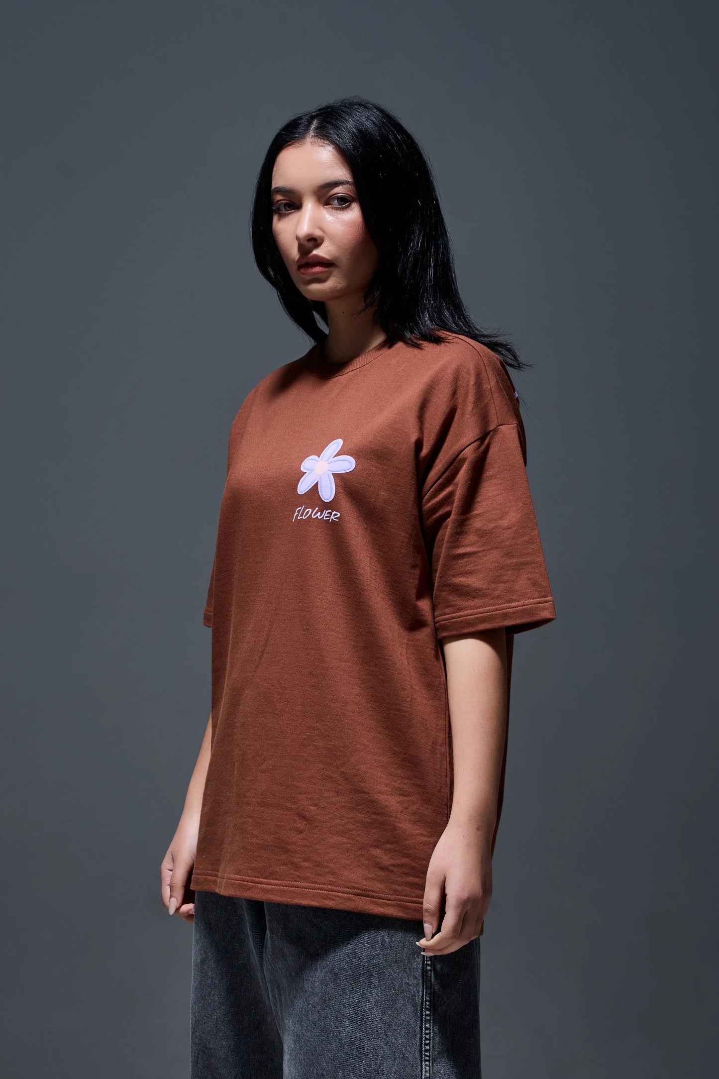 BROWN QUIET FLORA TEE (unisex)
